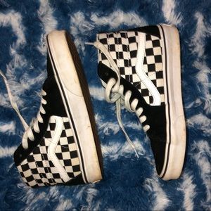 Size 5 High Top Checked Vans
